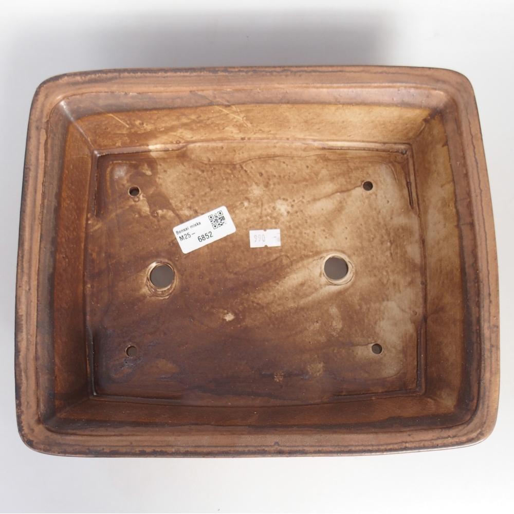 kerámia bonsai tál 29,5 x 24 x 8 cm, barna