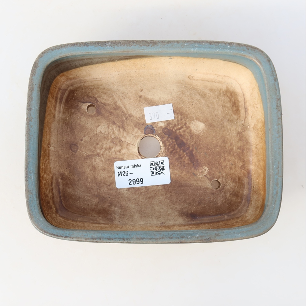 Kerámia bonsai tál, 17 × 13,5 × 4,5 cm, kék színű
