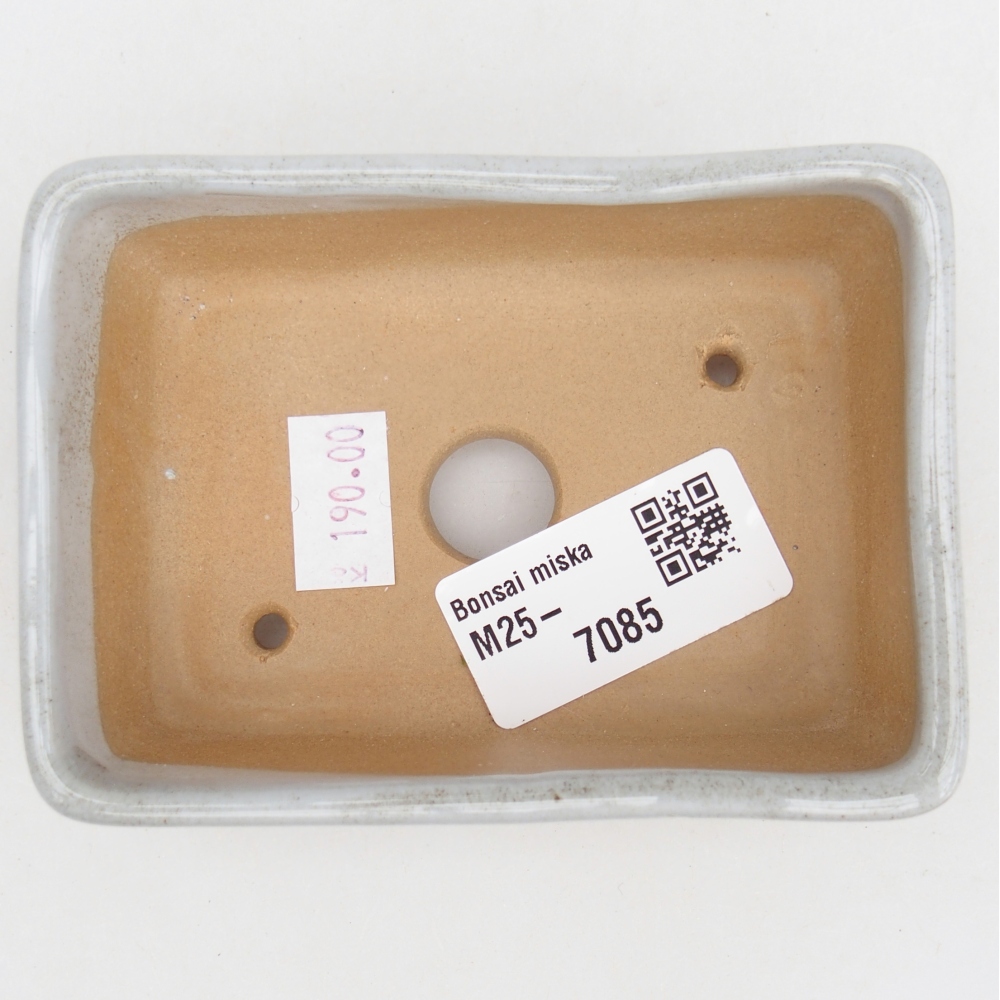 kerámia bonsai tál 10 x 7 x 3 cm, szürke