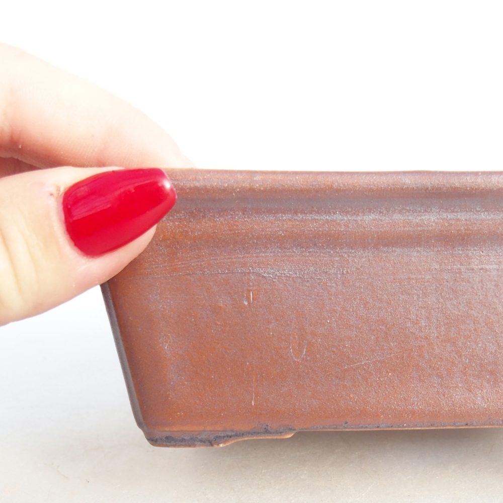 Kerámia bonsai tál 11,5 x 8,5 x 4,5 cm, fém színben