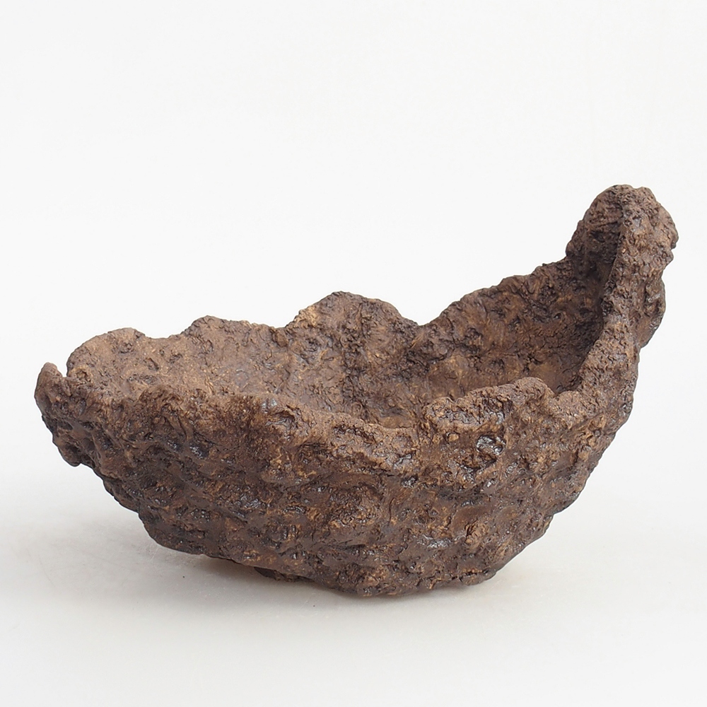 Kerámia kagyló 19 x 15 x 14 cm , barna színű