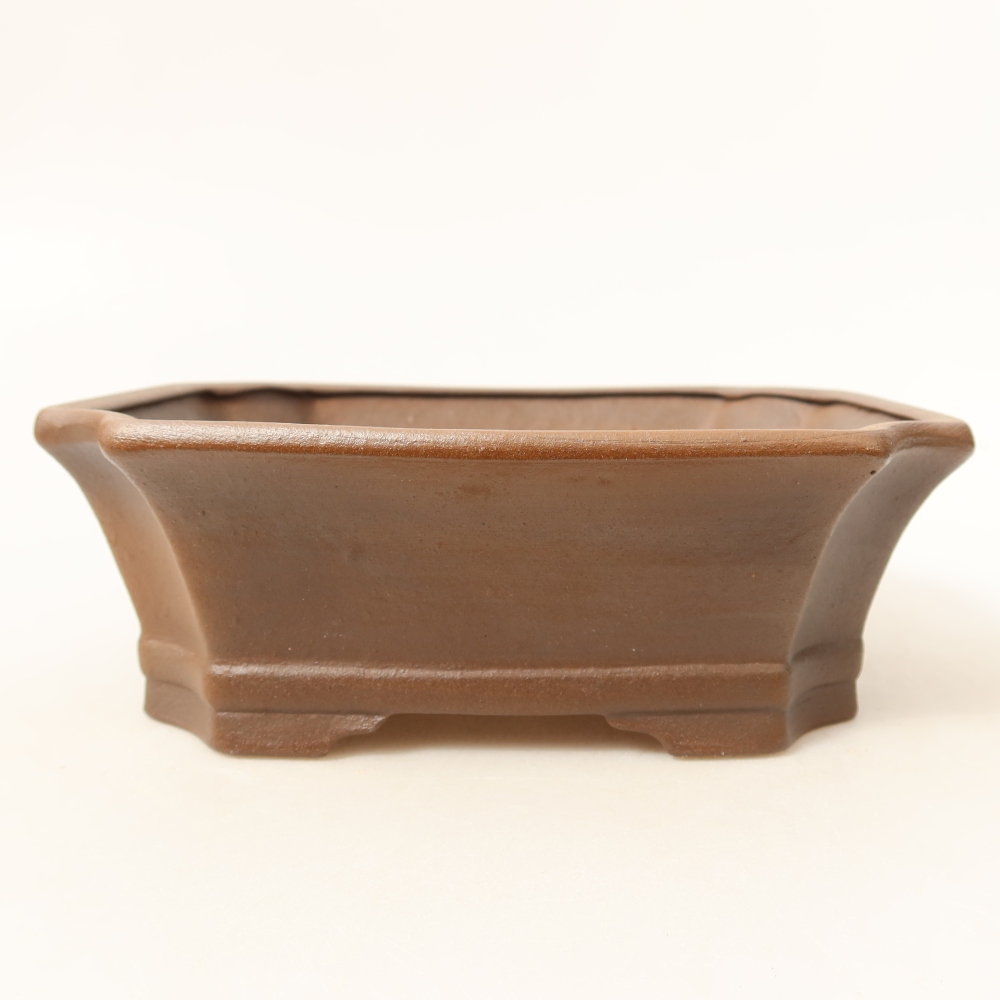 kerámia bonsai tál 18 x 15 x 6 cm, barna