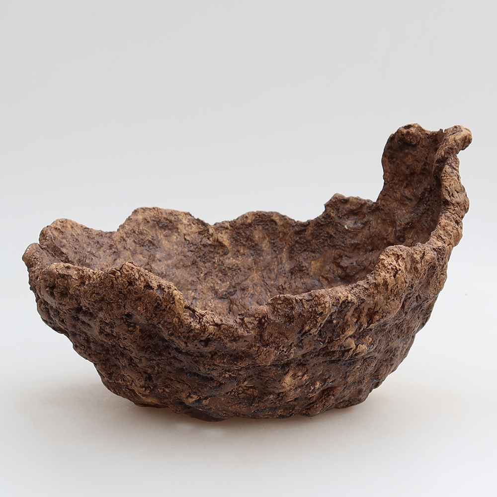 Kerámia tál 21 x 20,5 x 16 cm, barna színű