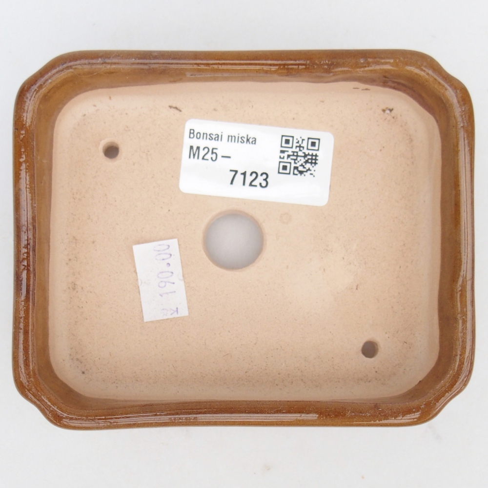 kerámia bonsai tál 11 x 9 x 3 cm, barna