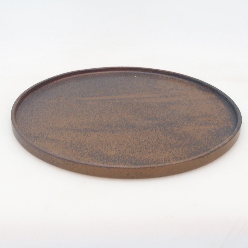 Kerek bonsai konzol D7-M - 24,5 x 24,5 x 1 cm - barna