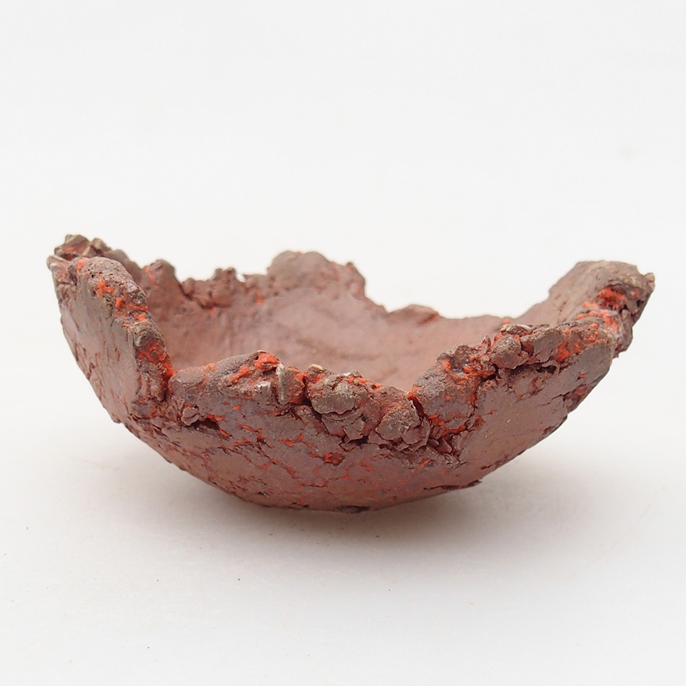 Kerámia kagyló 7,5 x 6,5 x 3,5 cm , narancssárga színű