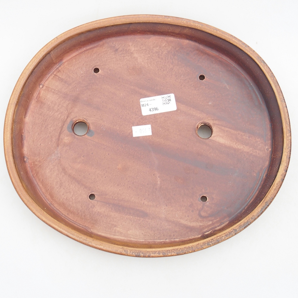 kerámia bonsai tál 31 x 27 x 4 cm, barna