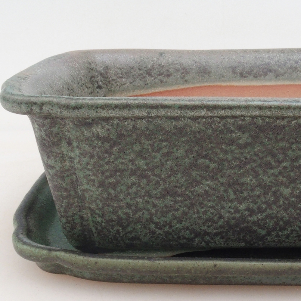 Bonsai tál + csészealj H50 - zöld