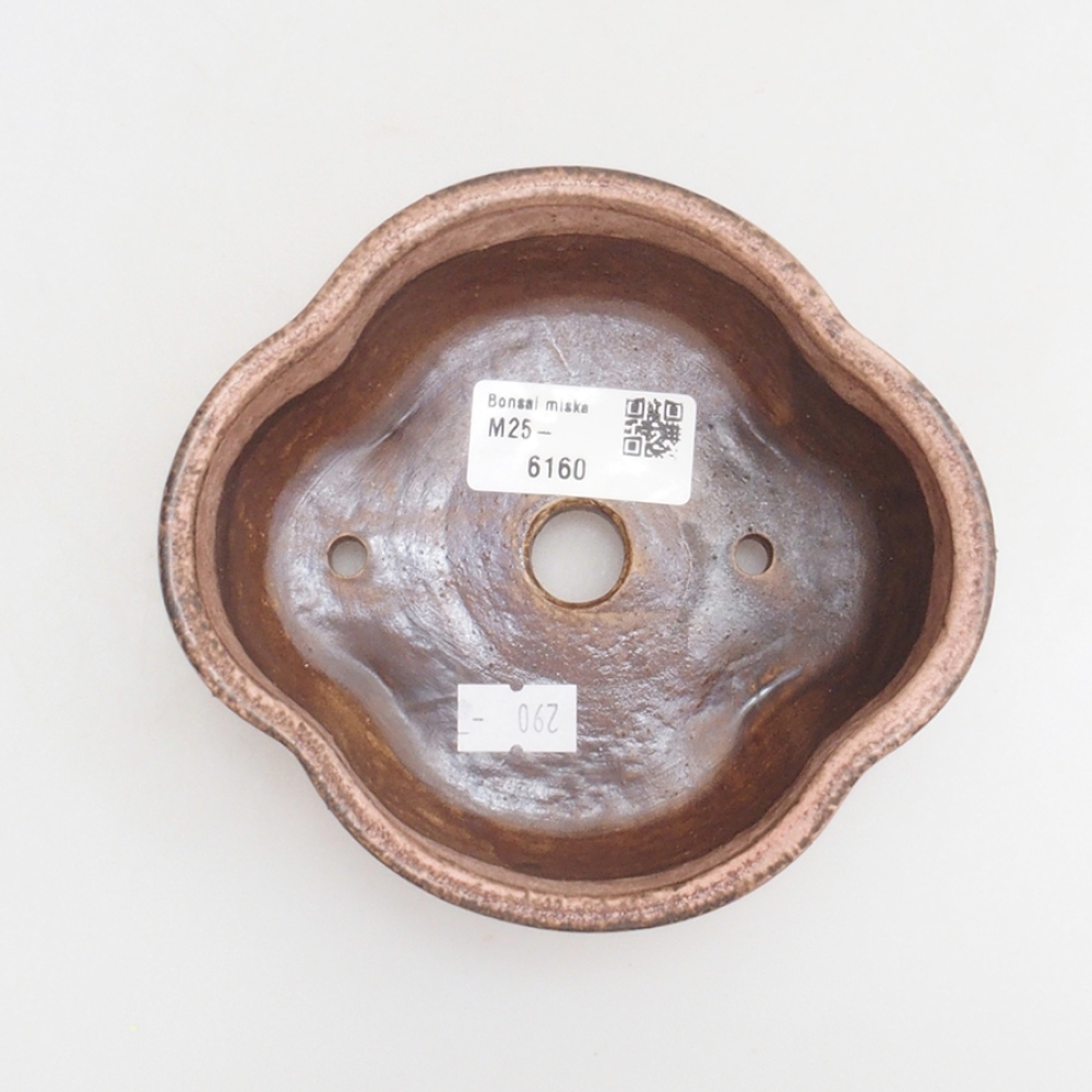 kerámia bonsai tál 10 x 8,5 x 4 cm, barna
