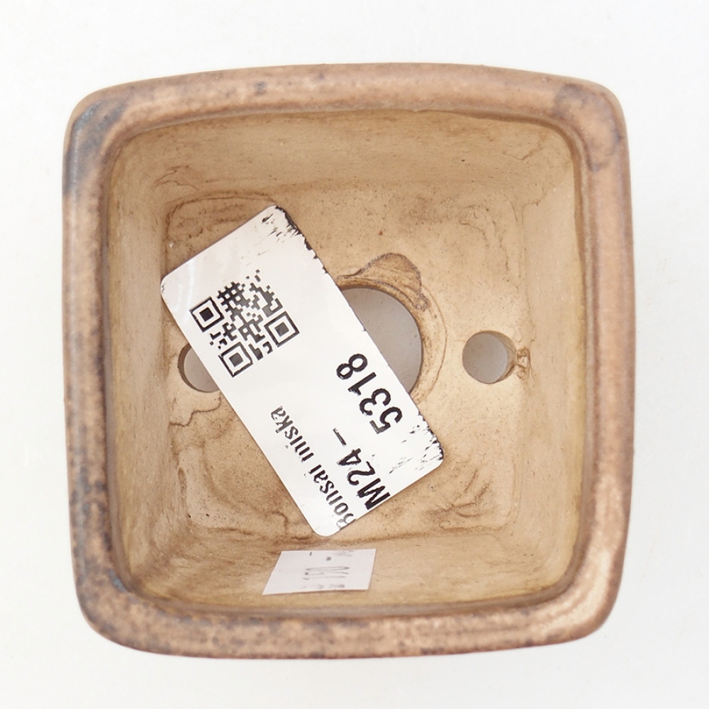 kerámia bonsai tál 6 x 6 x 4,5 cm, rózsaszínű