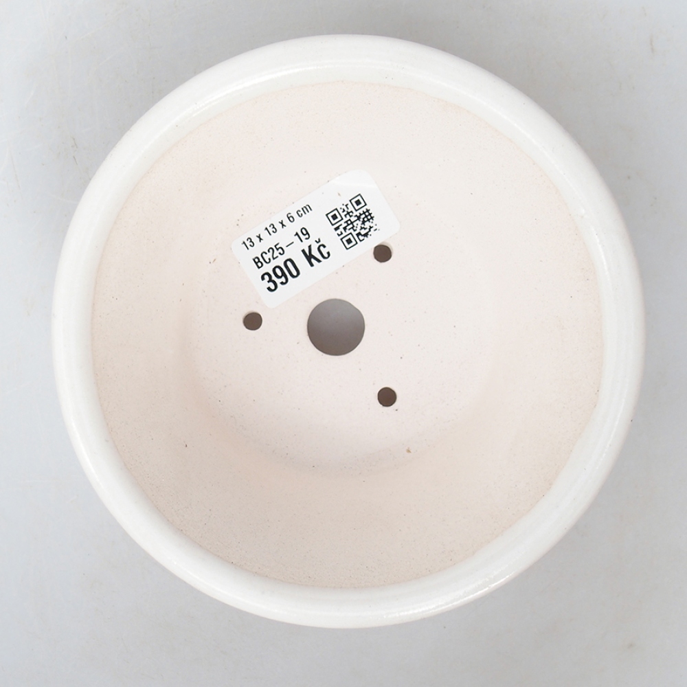 kerámia bonsai tál 13 x 13 x 6 cm, fehér színű