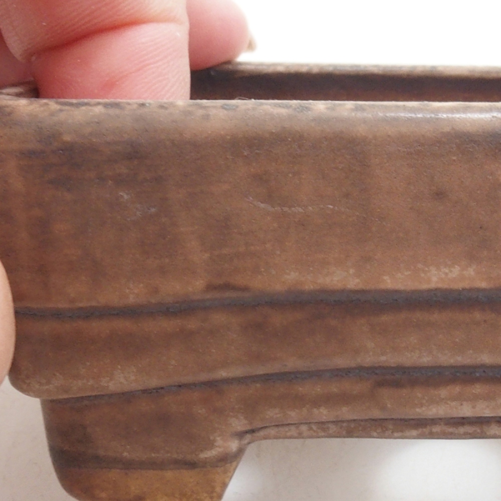 kerámia bonsai tál 10 x 8,5 x 4 cm, barna
