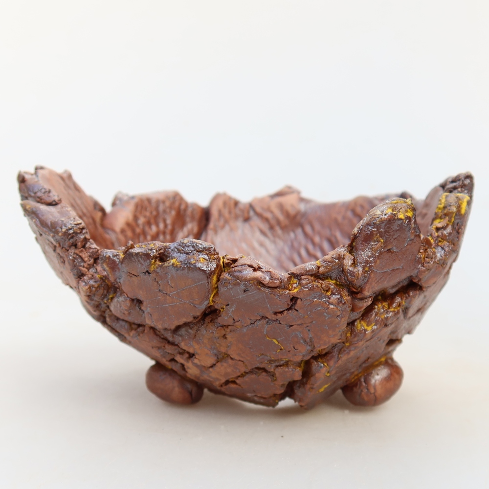 Kerámia héj  11,5 x 11 x 6 cm, sárga színű