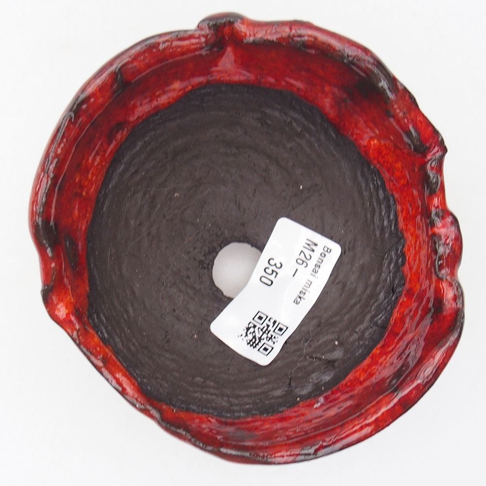 Kerámia kagyló 10 x 9,5 x 7 cm , piros színű