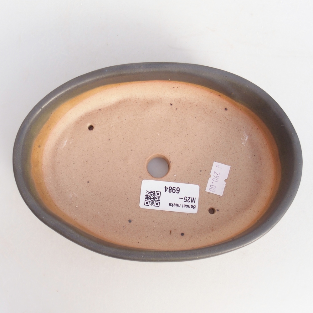 kerámia bonsai tál 18,5 x 13 x 4,5 cm, szürke