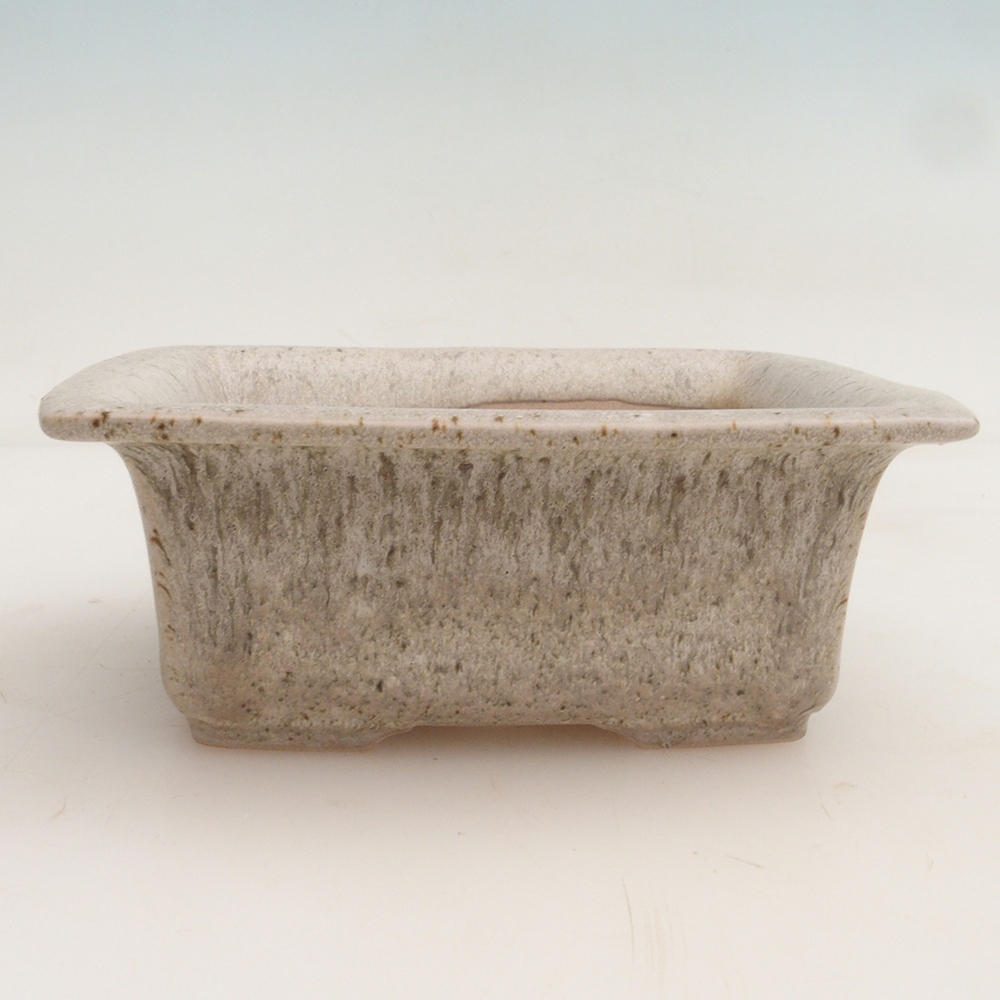 Bonsai tál + csészealj H11 - 11,5 x 10 x 4 cm. - bézs színű