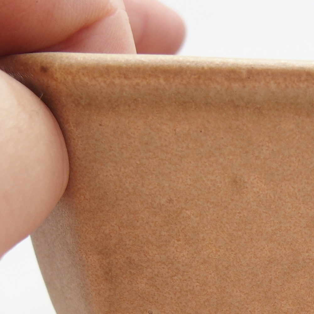 kerámia bonsai tál 10 x 10 x 6 cm, barna