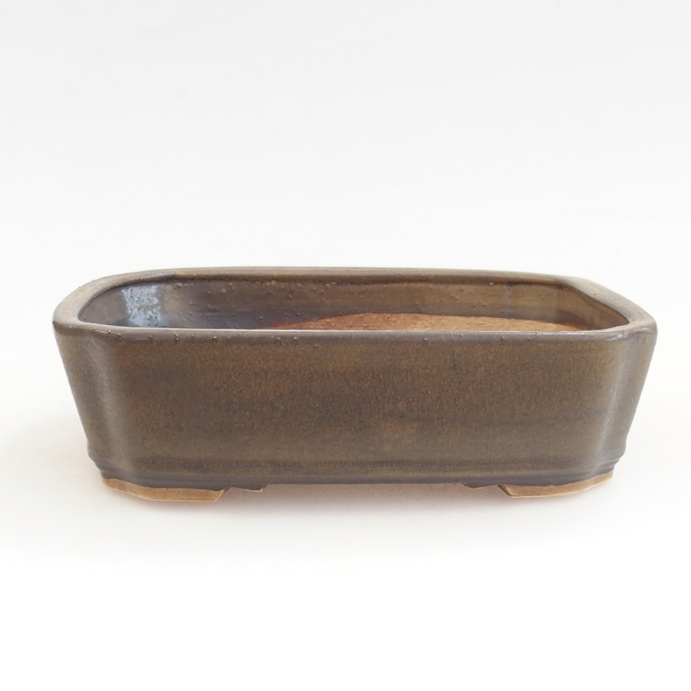 kerámia bonsai tál 21 x 18 x 6 cm, barna