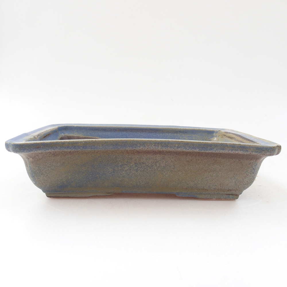 kerámia bonsai tál 17,5 x 13 x 4 cm, kék színben