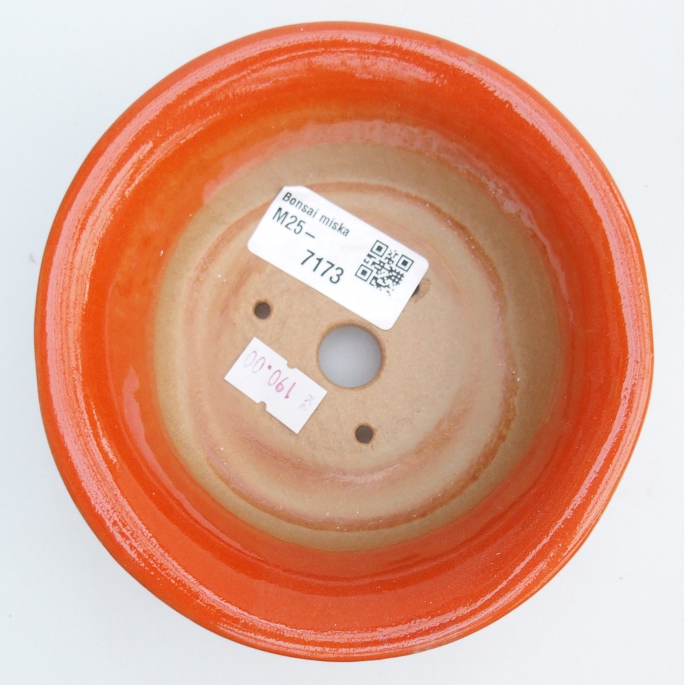 kerámia bonsai tál 13 x 13 x 5 cm, narancssárga