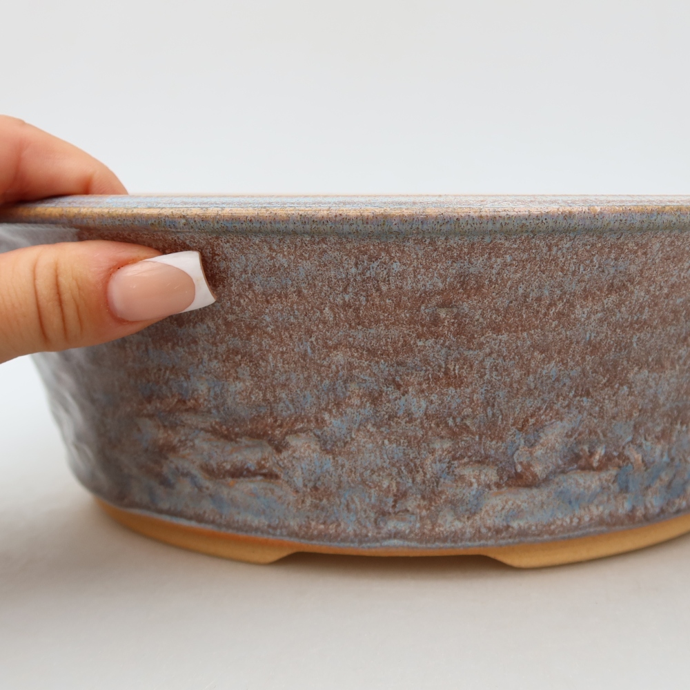 kerámia bonsai tál 26,5 x 26,5 x 8 cm, kék színű