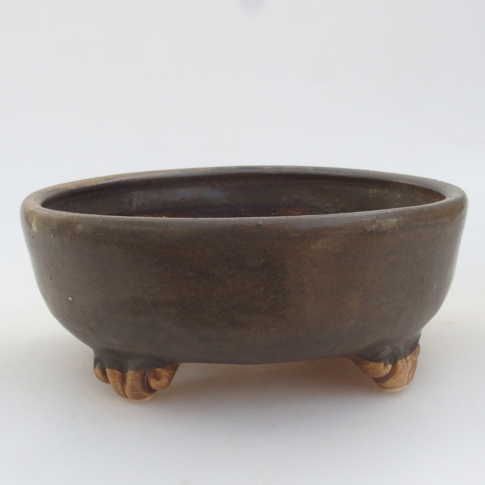 kerámia bonsai tál 10 x 8,5 x 4 cm, barna