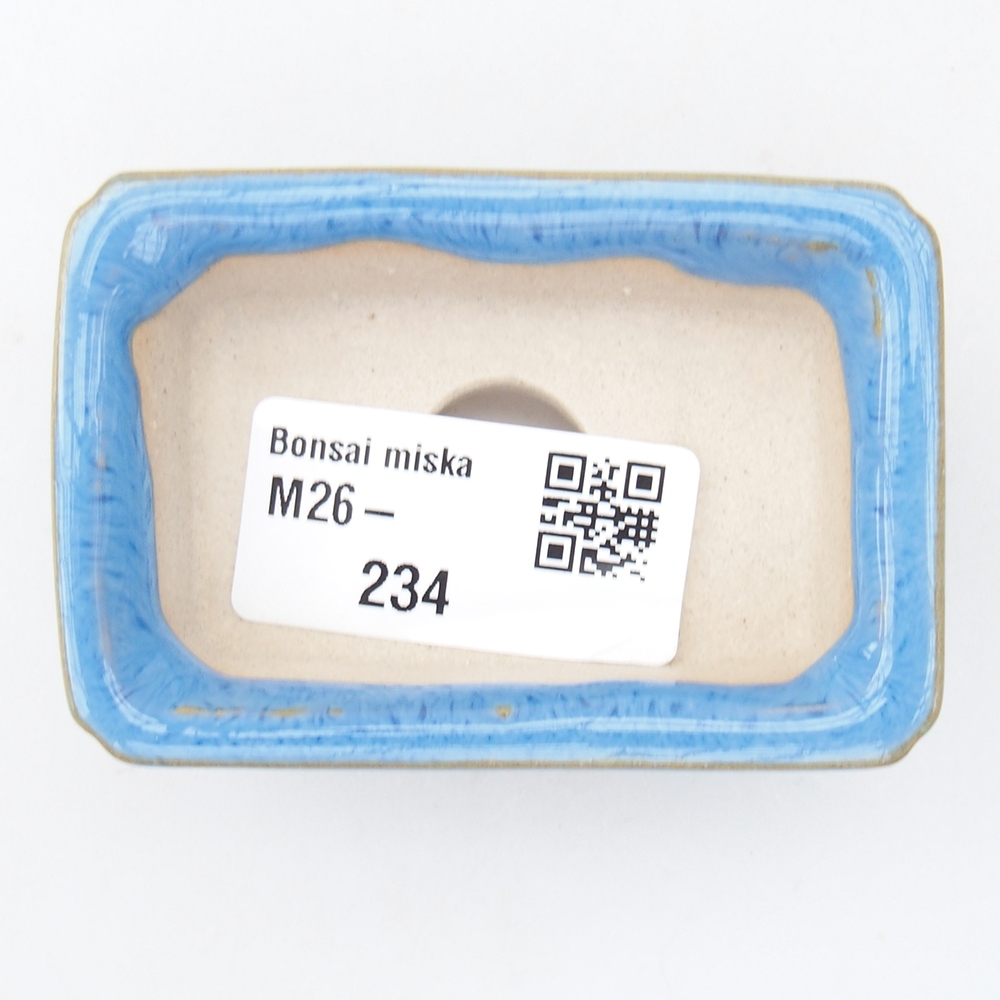 Mini bonsai tál 7 x 5 x 2 cm, kék