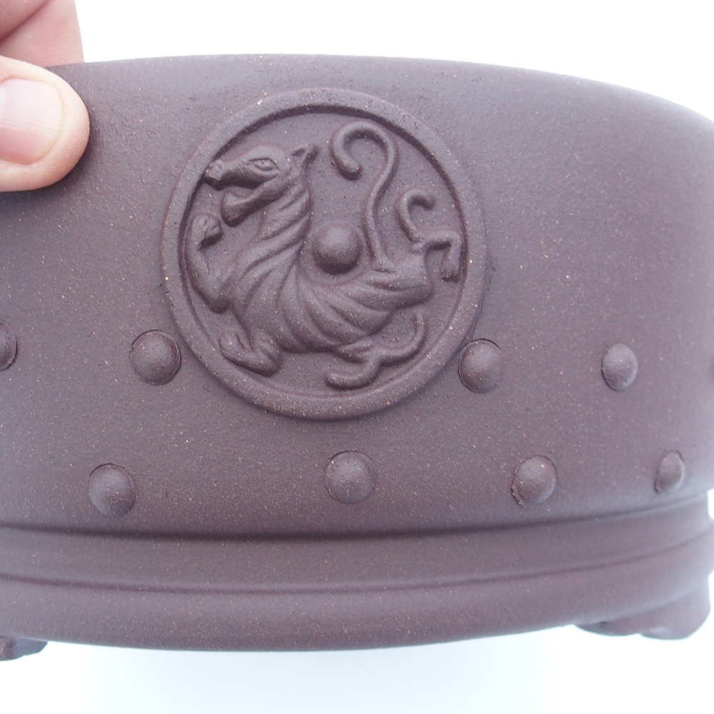 Tál 25 x 25 x 11,5 cm barna színben