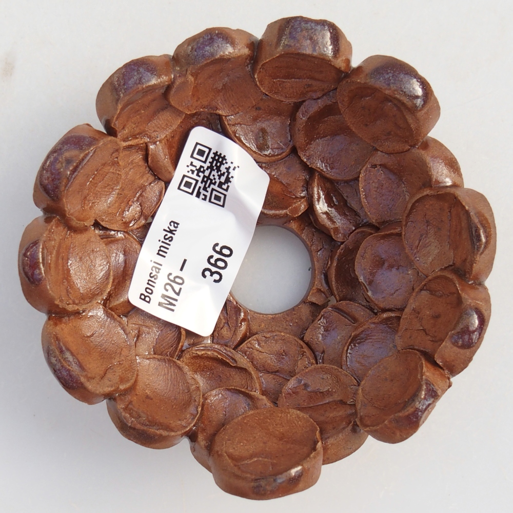 Kerámia kagyló 8,5 x 8,5 x 4 cm , barna színű