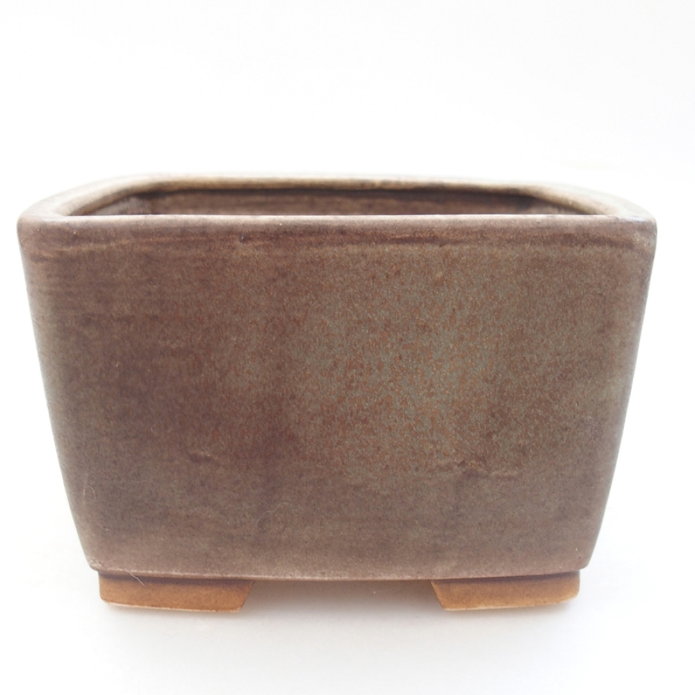 kerámia bonsai tál 13 x 13 x 8 cm, zöld