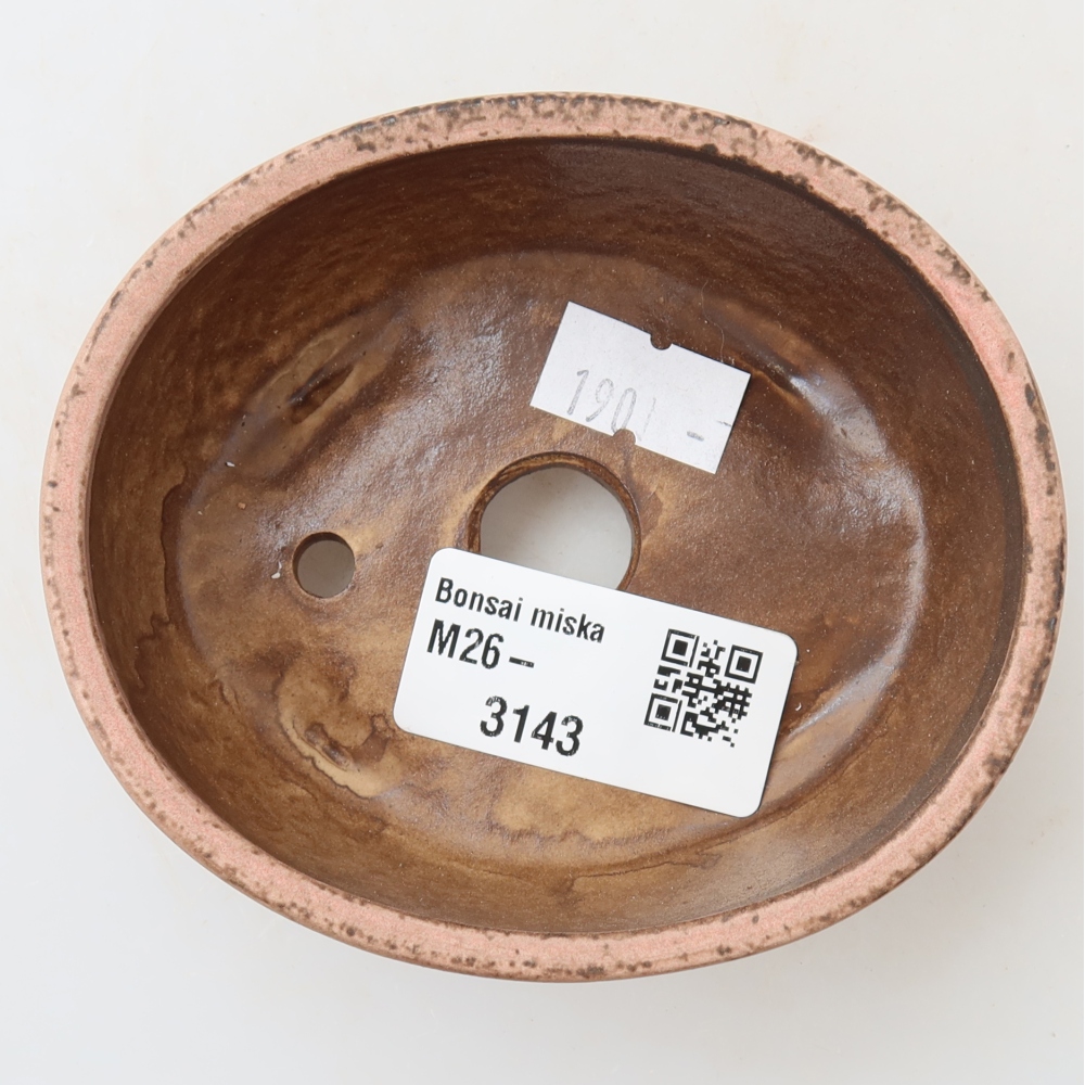 kerámia bonsai tál 9,5 x 8 x 4 cm, rózsaszínű