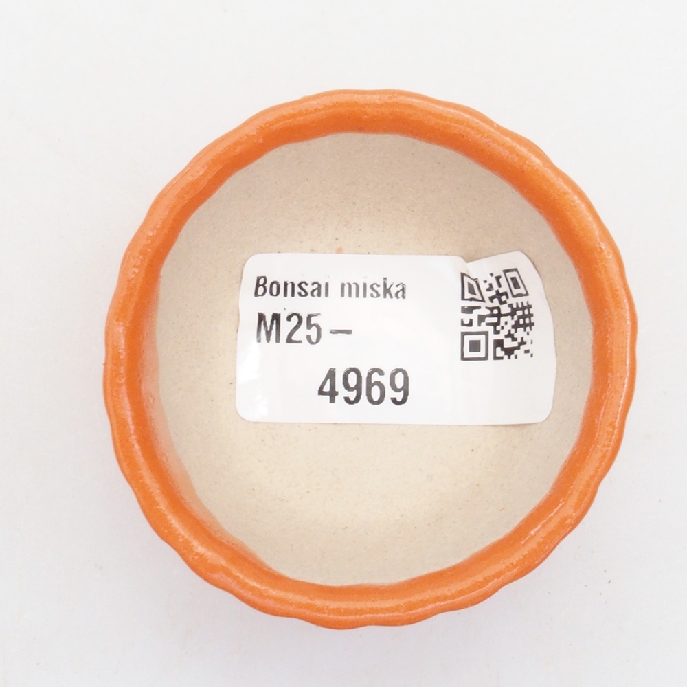 Mini bonsai tál 5 x 5 x 2,5 cm, narancssárga
