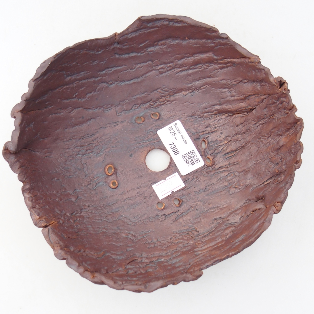 Kerámia kagyló 19 x 17 x 7 cm , színe barna