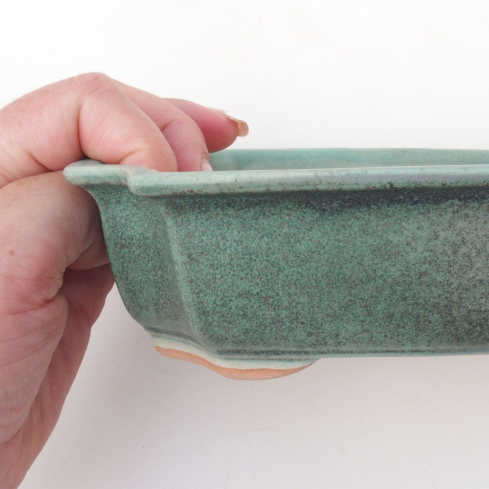 Bonsai tál H03 - 16,5 x 12 x 4,5 cm. - zöld