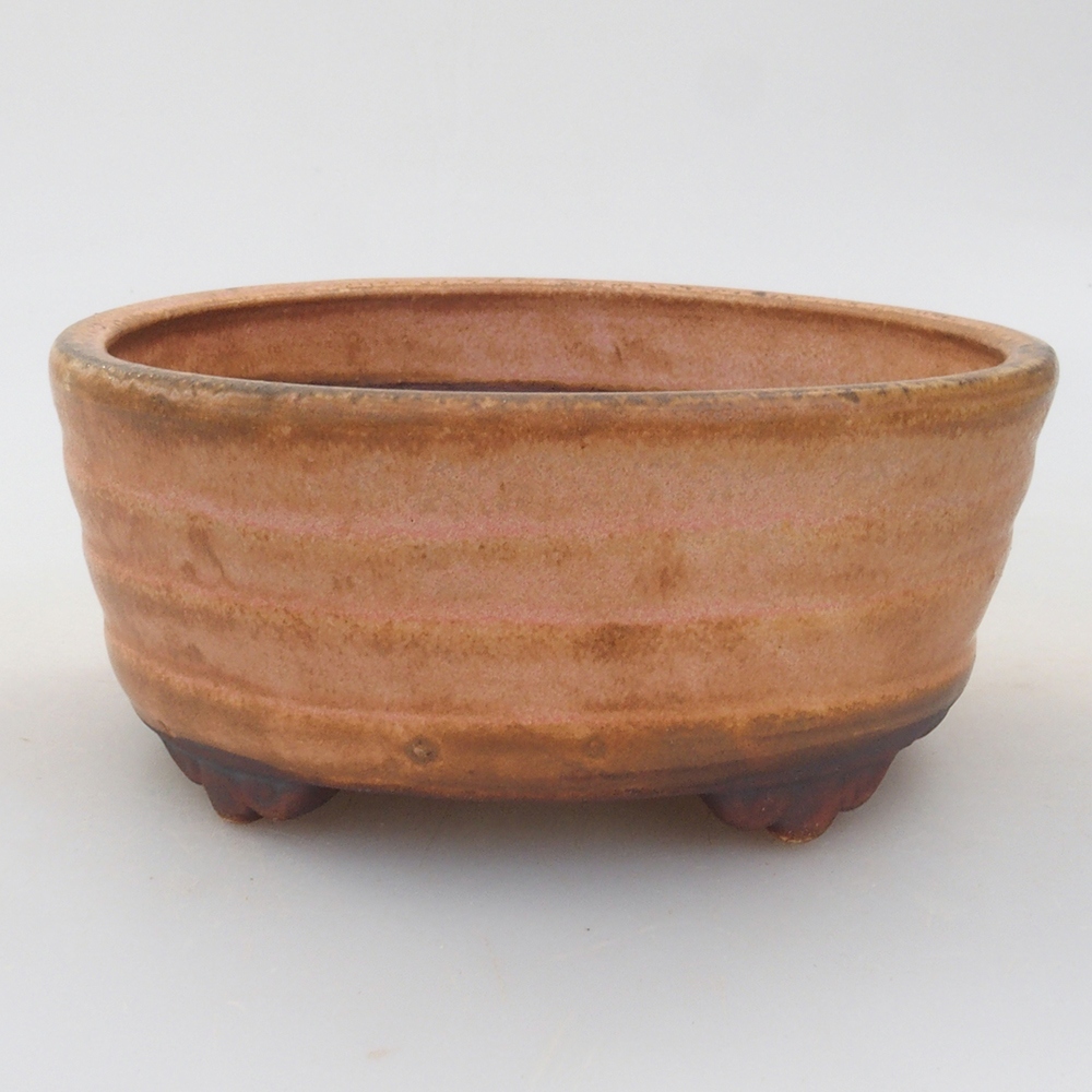 kerámia bonsai tál 10 x 8,5 x 4 cm, barna