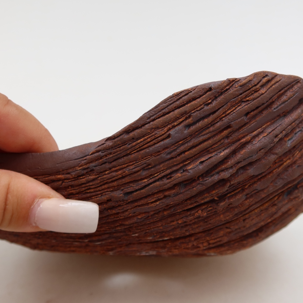 Kerámia héj  20 x 15,5 x 6 cm, barna színű