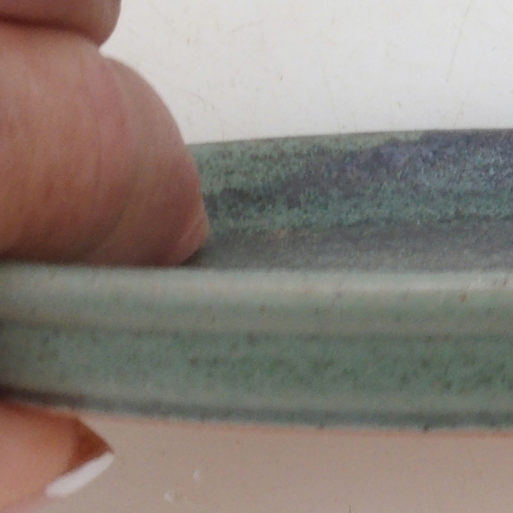 Kerámia csészealj H04 - 10,5 x 8 x 1 cm - zöld