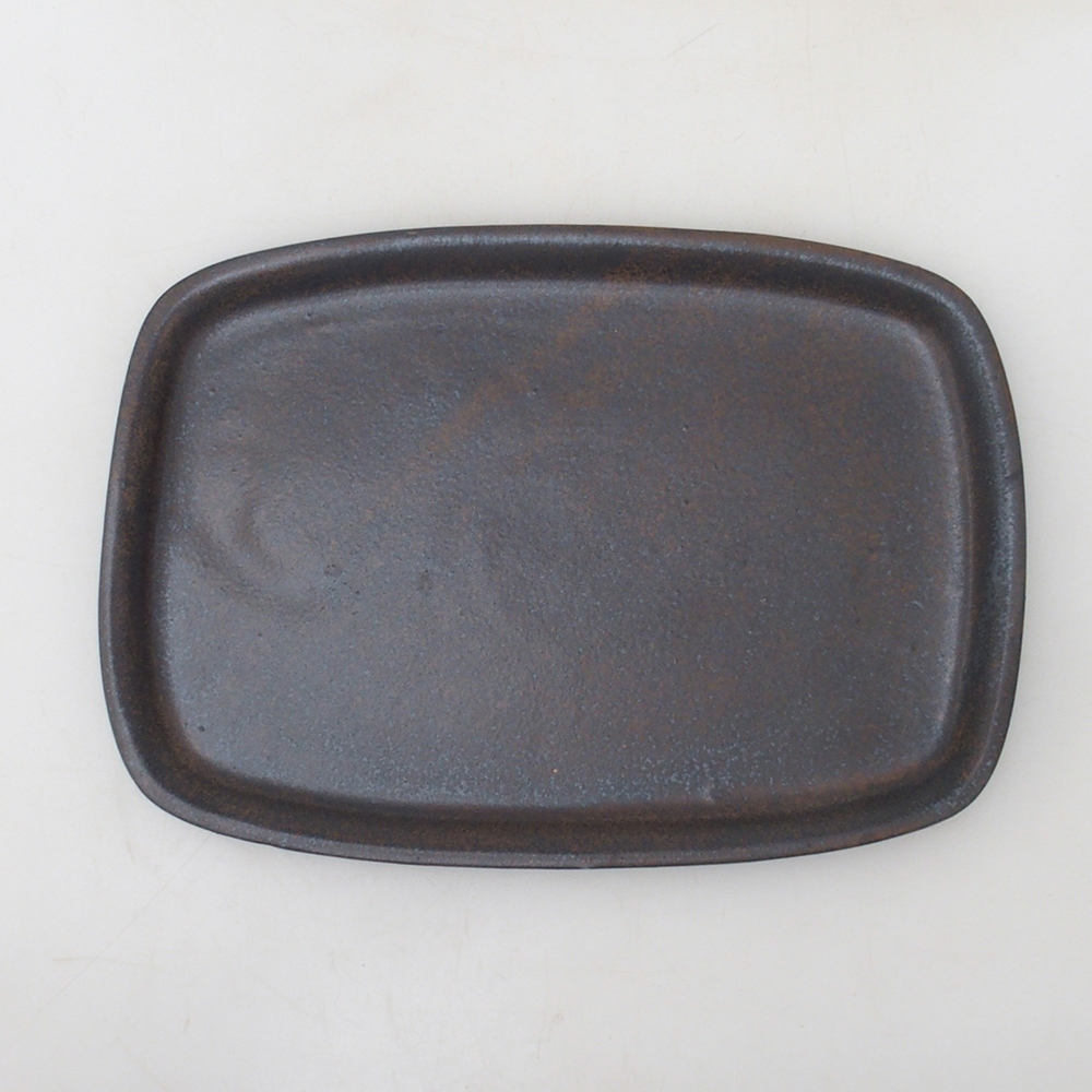 Bonsai tál + csészealj H08 - 25 x 19,5 x 6 cm. - barna