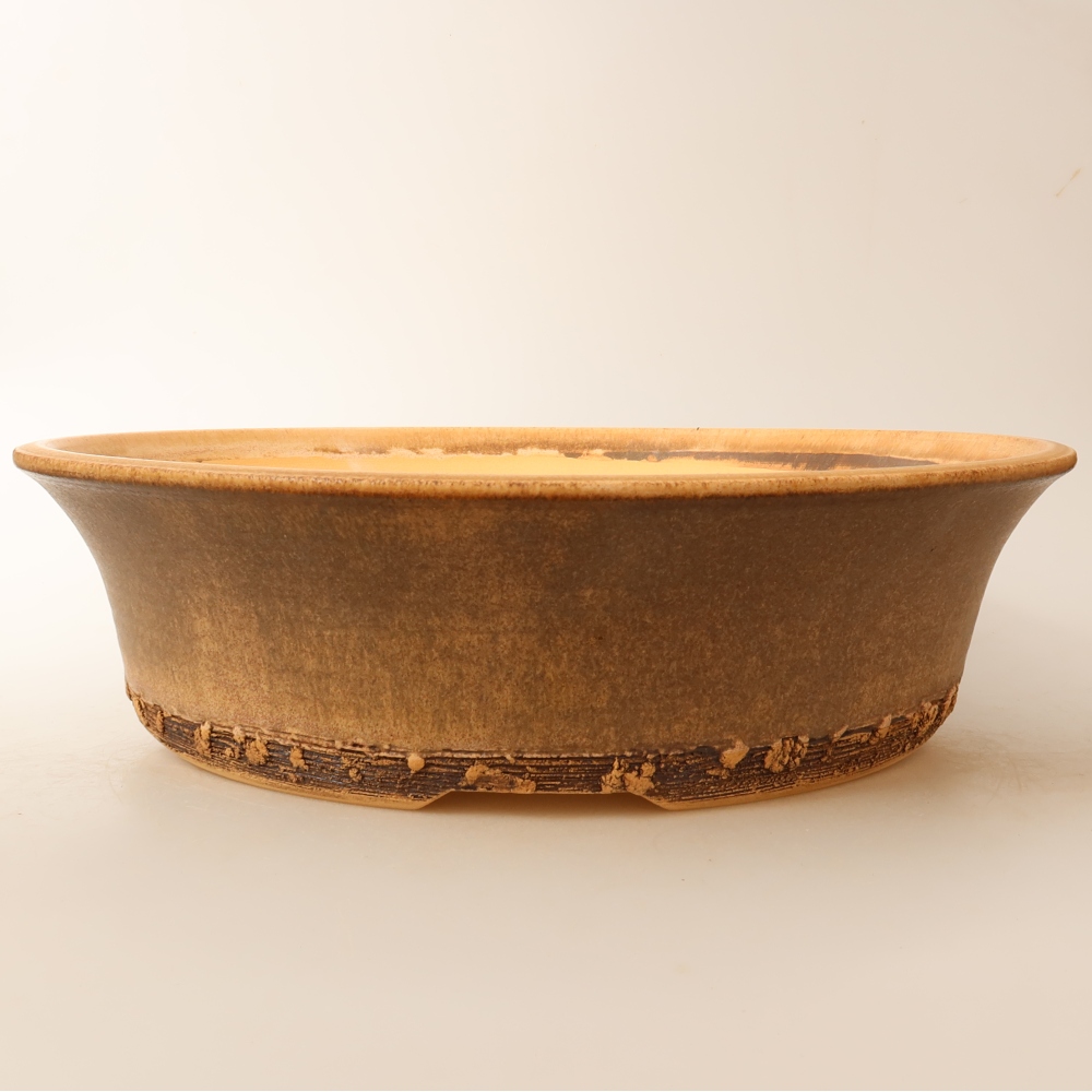 Kerámia bonsai tál 33 x 33 x 9 cm, barna színű – KIZÁRÓLAG SZEMÉLYES ÁTVÉTEL vagy raklapos szállítás