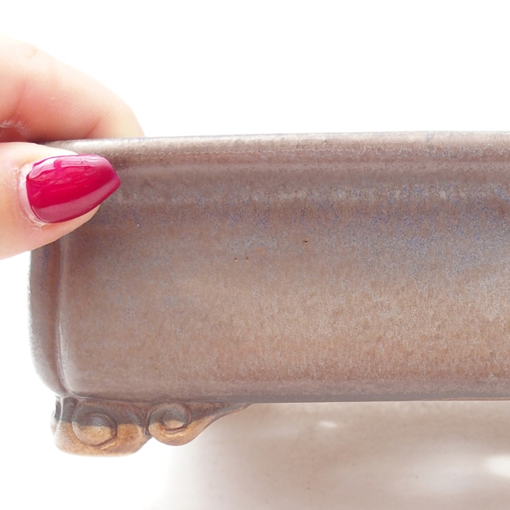 kerámia bonsai tál 19,5 x 16,5 x 6 cm, kék színű