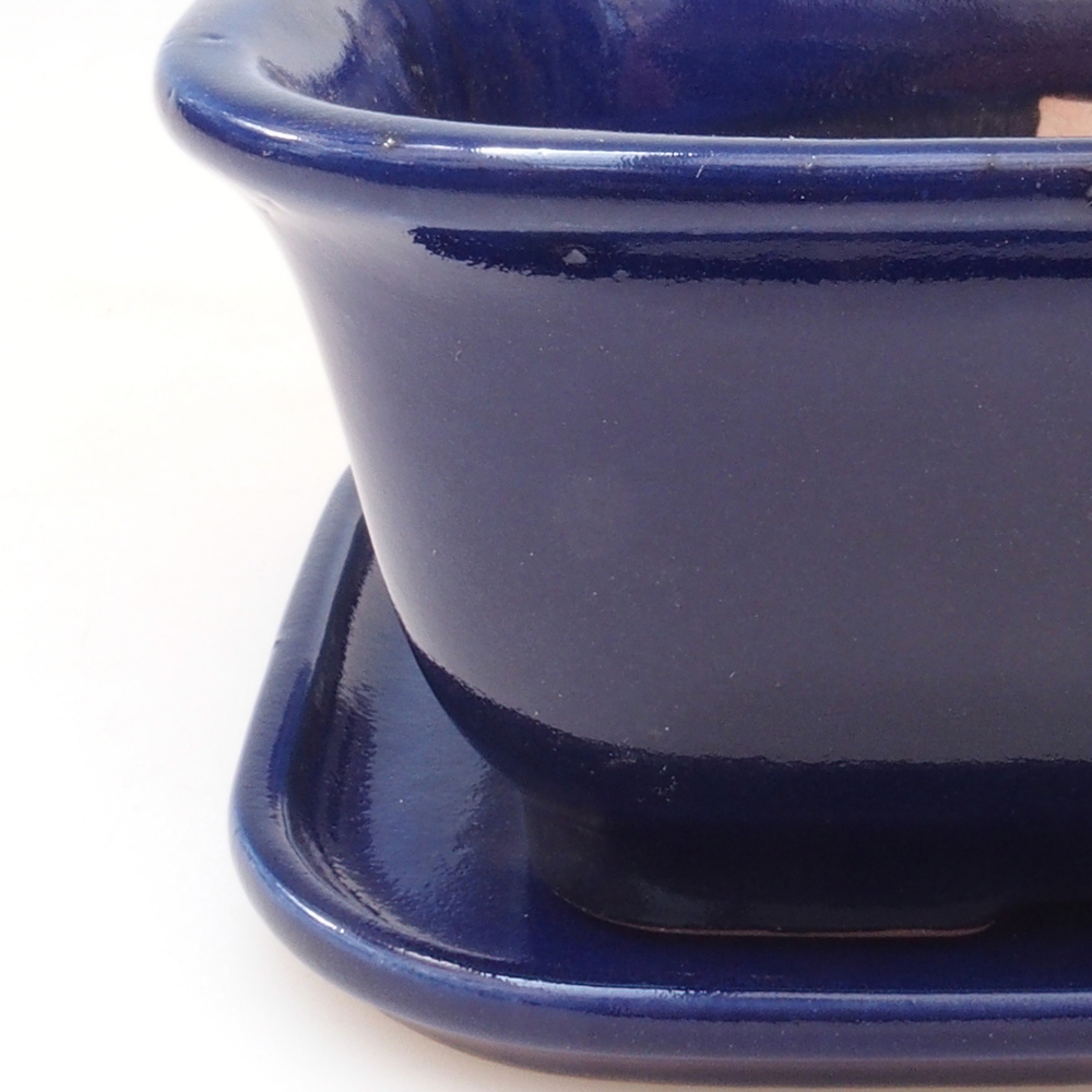 Bonsai tál + csészealj H37 - 14,5x13x6,5 cm. - kék