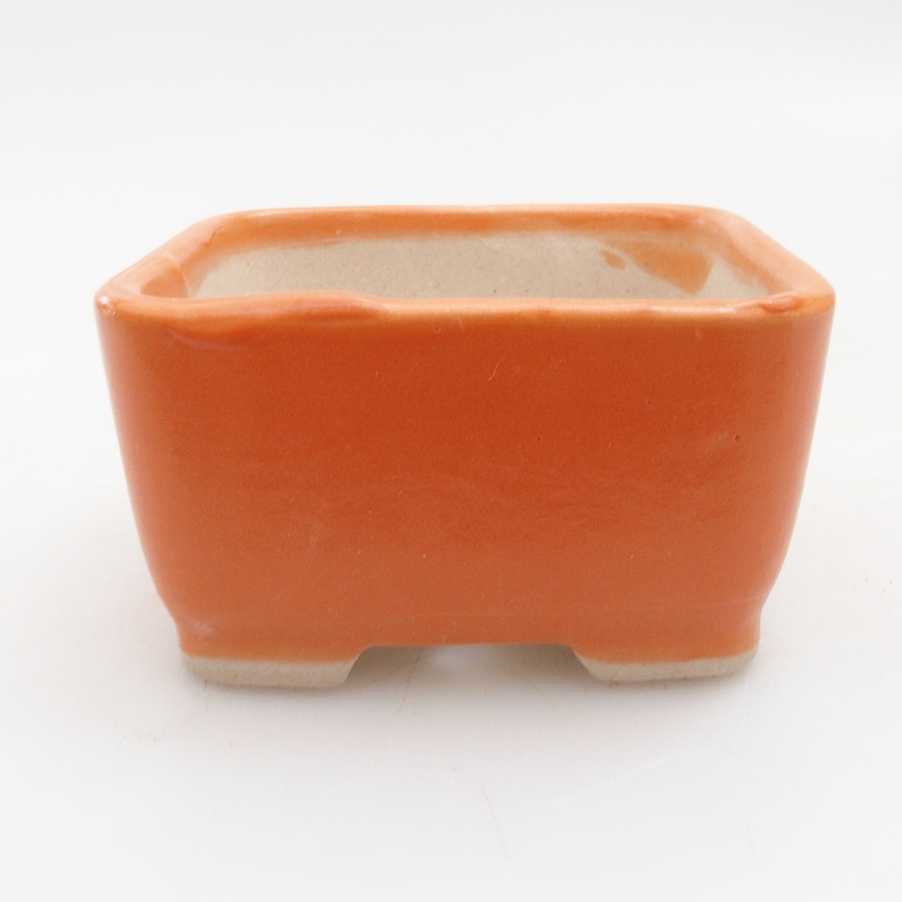 Mini bonsai tál 6,5 x 6,5 x 3,5 cm, narancssárga