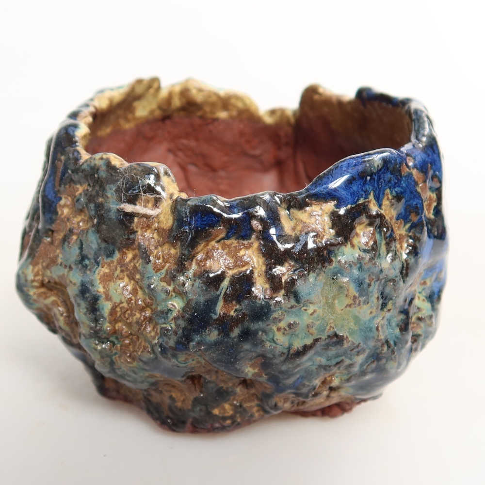 Kerámia héj  7 x 7 x 5,5 cm, szín: kékesbarna