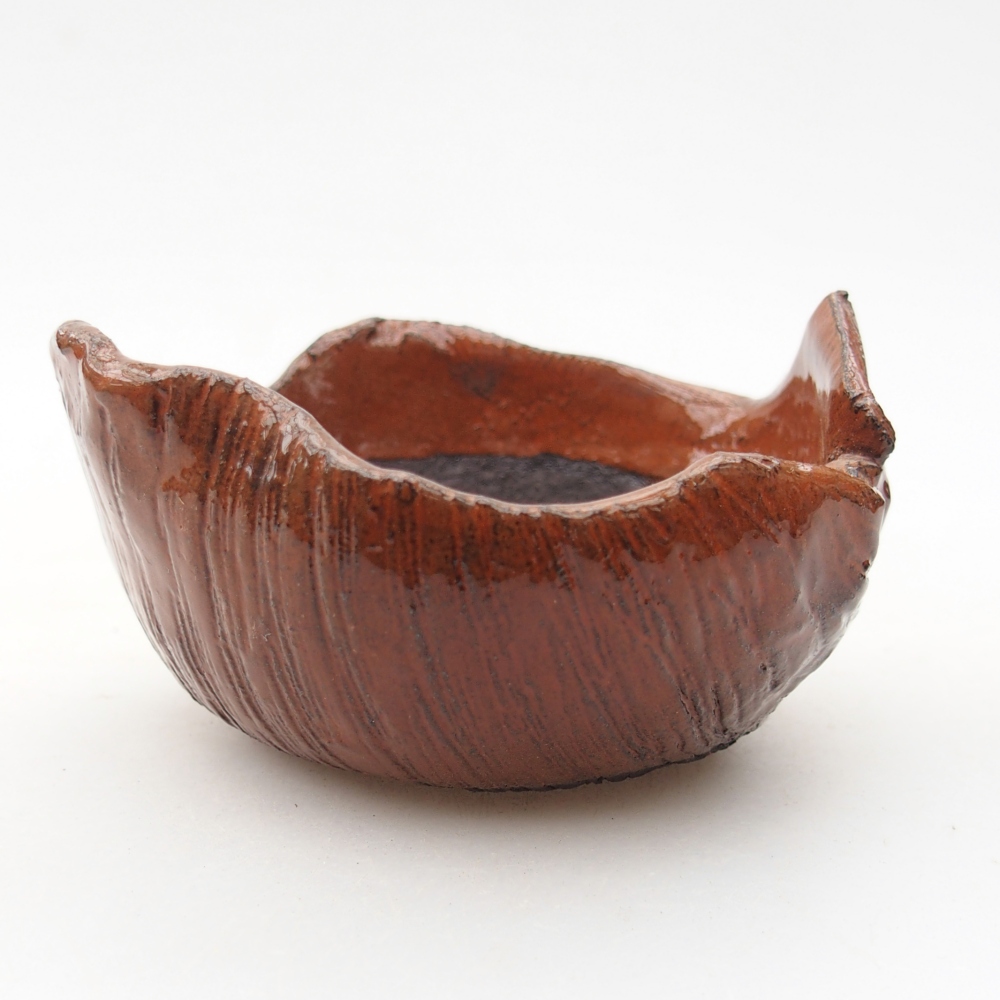 Kerámia kagyló 8 x 8 x 5 cm , narancssárga színű