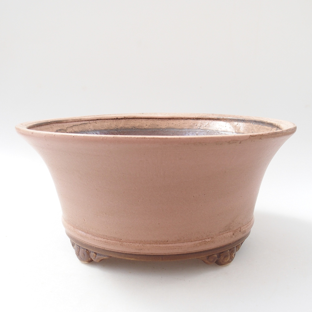 kerámia bonsai tál 24 x 24 x 11,5 cm, rózsaszínű