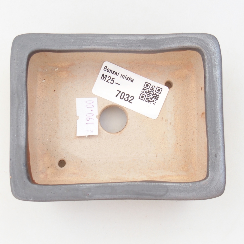 Kerámia bonsai tál 11 x 8,5 x 3,5 cm, fém színben