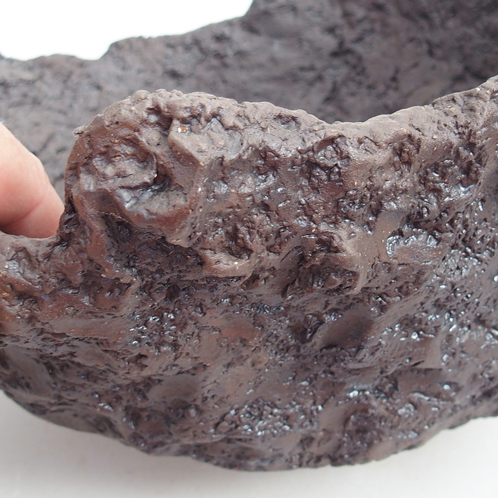 Kerámia kagyló 19 x 15 x 14 cm , barna színű