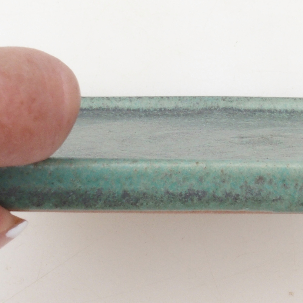 Bonsai tál szögletes L - 14 x 14 x 1 cm - zöld