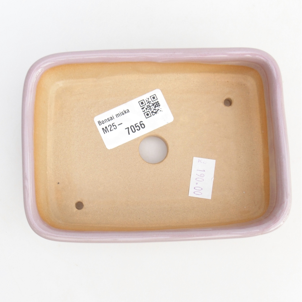 Kerámia bonsai tál 12,5 x 9,5 x 3,5 cm, rózsaszínű