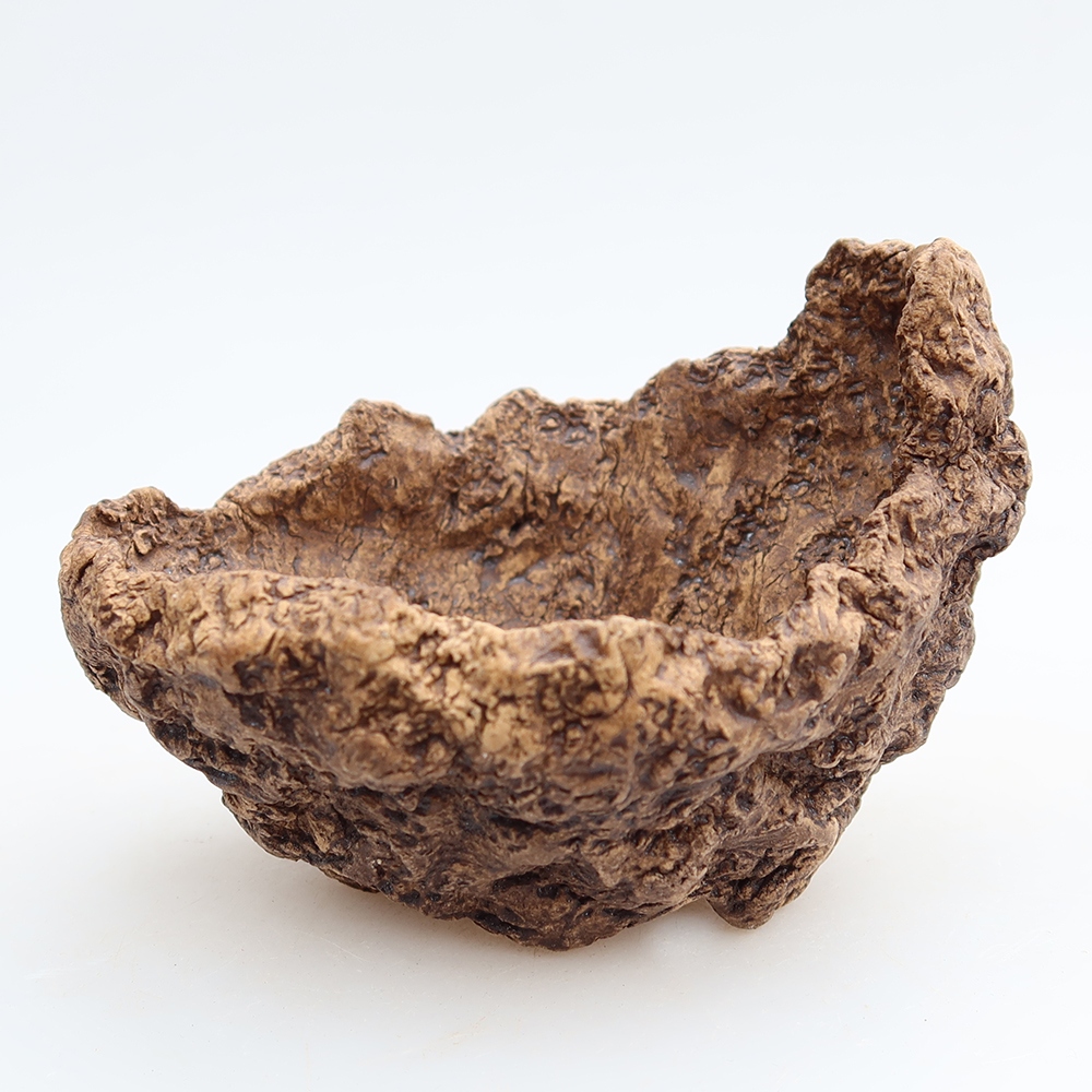 Kerámia héj, 10 x 9 x 8 cm, barna színű